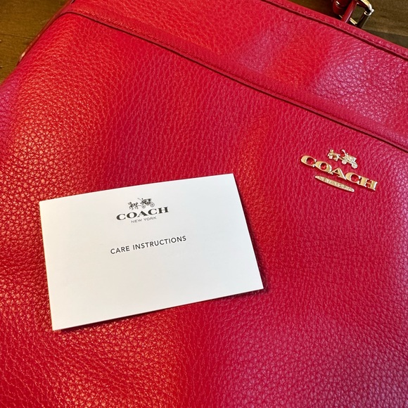 COACH Cherry (and Cheery!) Red Leather Purse - Picture 9 of 12